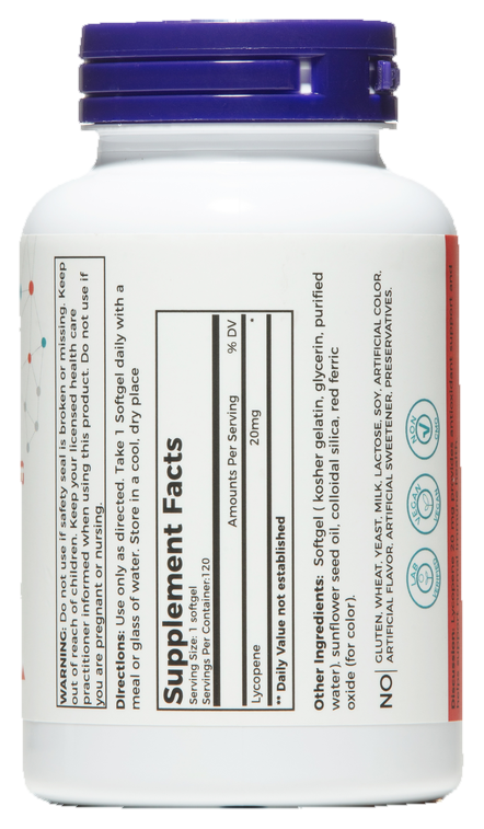 Lycopene 20mg — label / back