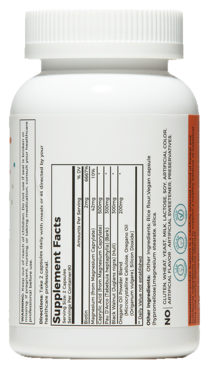 Candida Support — label / back